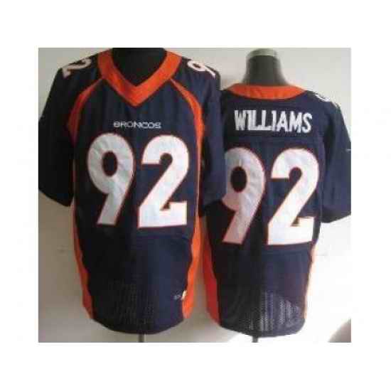 Nike Denver Broncos 92 Sylvester Williams Blue Elite NFL Jersey